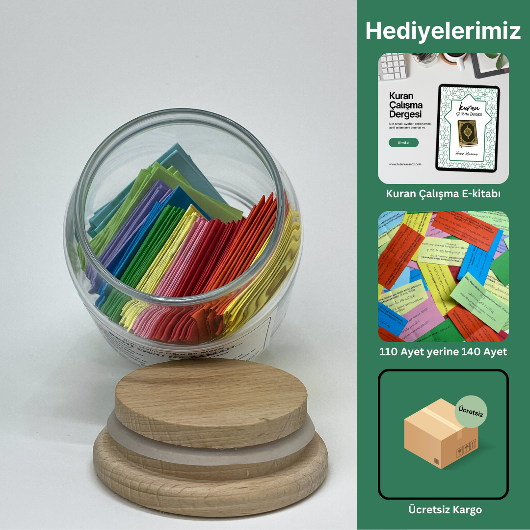 Rahmet Kavanozu - 140 Ayet Kartı - 10 Renk
